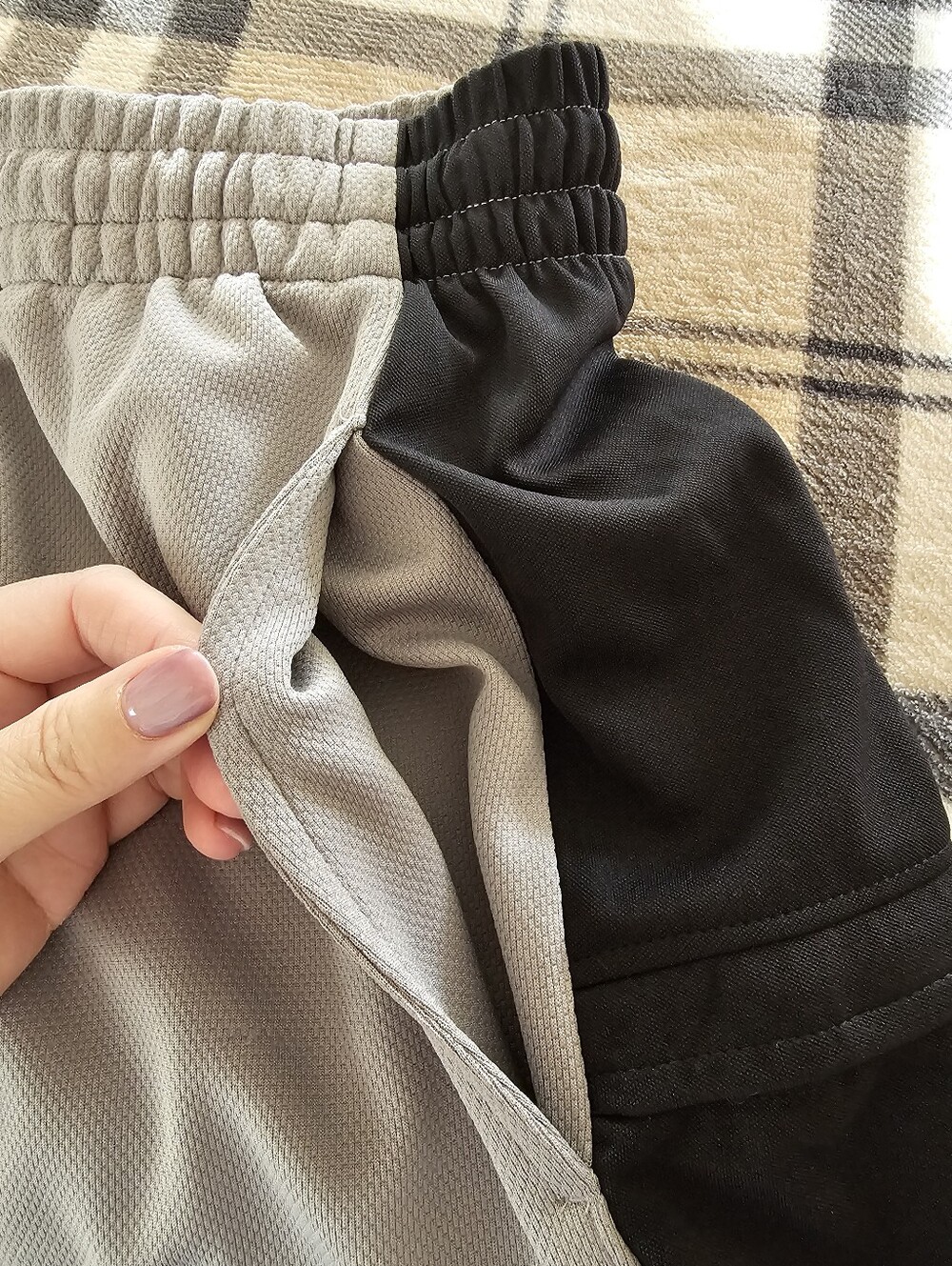 NBA Gray and Black Athletic Shorts with Blue Accents - Picture 4 of 8
